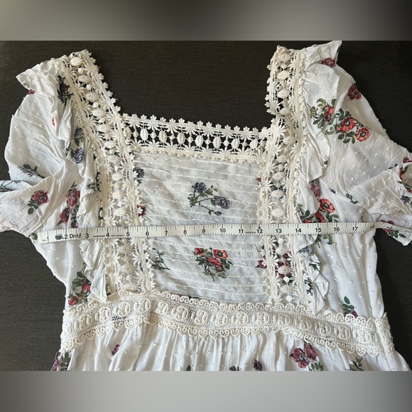 ANTHROPOLOGIE Eri + Ali Roussillon Floral Top EUC SIZE L BOHO unique pep… - Picture 6 of 11